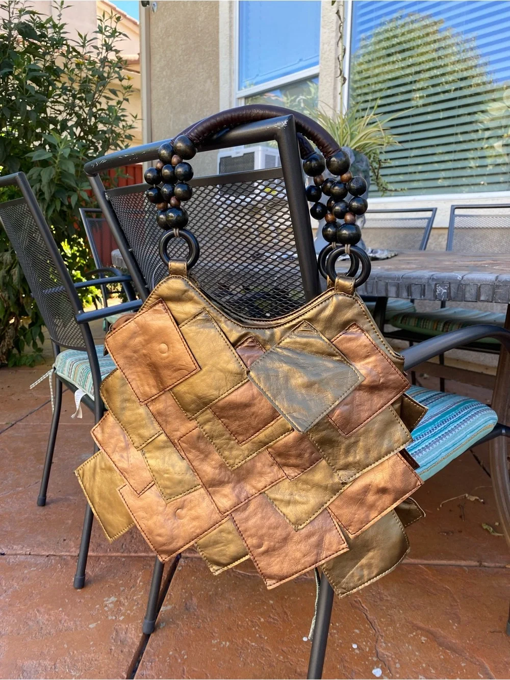 N/A metallic patchwork
